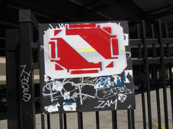 SF Valencia St. red abstract