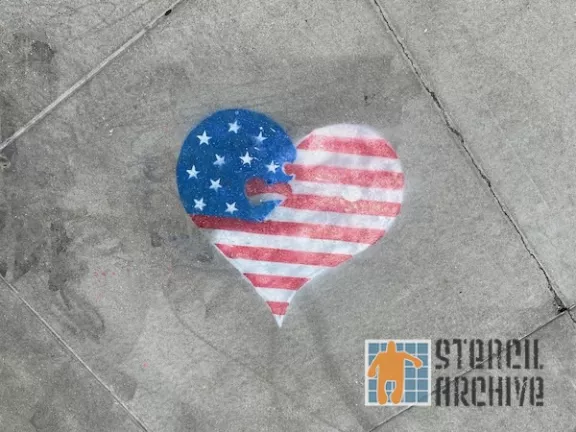 SF Western Addition USA Heart puzzle
