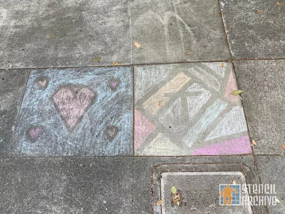SF Western Addition chalk hearts