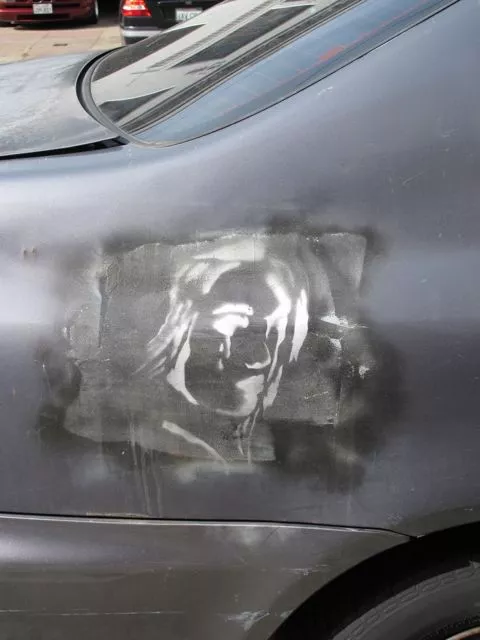 SF Western Addition face on car