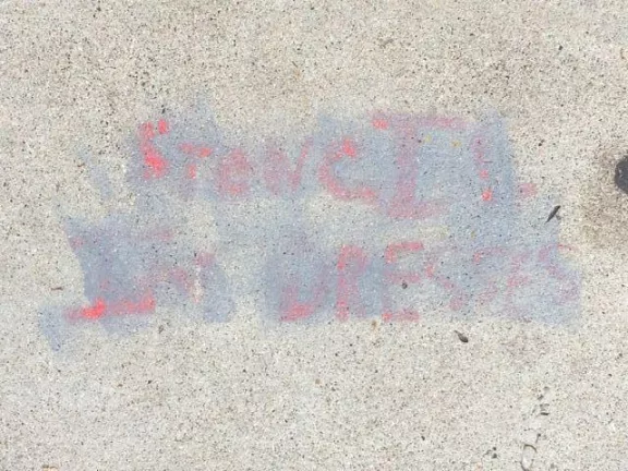 SF Divisadero Stencil In Dresses buffed