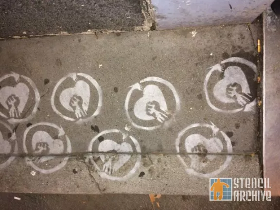 SF Fillmore fist heart