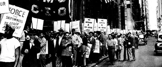 In media circa 1940s labor strike