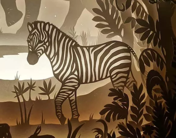 Lucia Szulman zebra cut paper