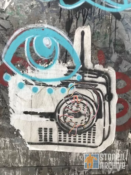 MX CDMX Roma radio wheatpaste