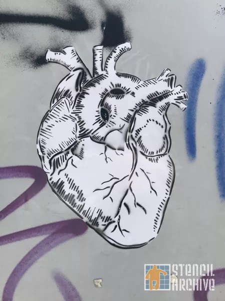 MX CDMX heart wheatpaste