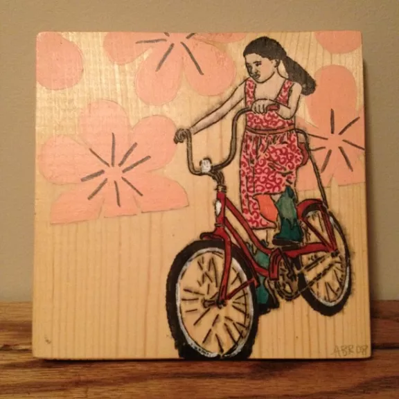 Amy Rice MN riding a bike