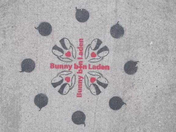 Bunny bin Laden detail NYC Chelsea