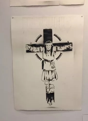 Douglas Miles Apache crucified