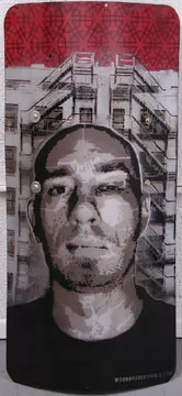 Logan Hicks LA riot cop shield
