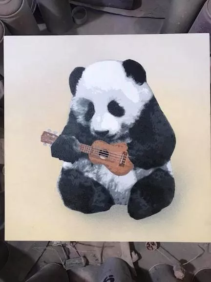 Ryan Winchell panda playing ukele