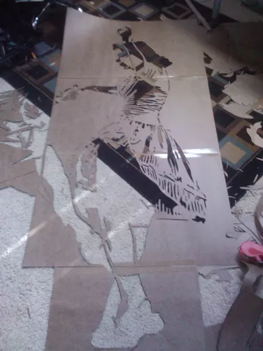 Get Up dancer cut out