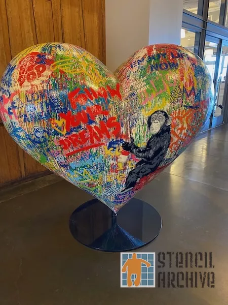 Mr. Brainwash Hearts in SF 01