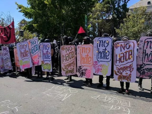 CA East Bay Berkeley No Hate ANTIFA