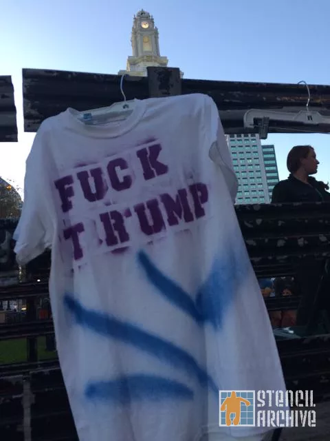 CA East Bay Oakland Protest Fuck Trump fabric