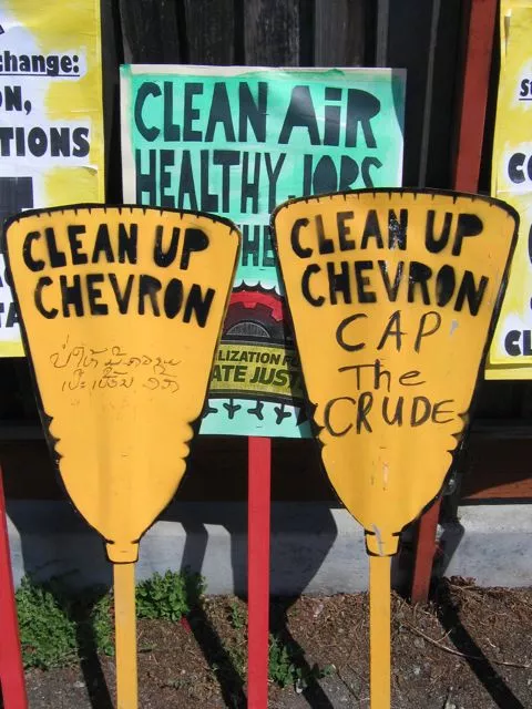 CA East Bay Richmond protest Clean Up Chevron