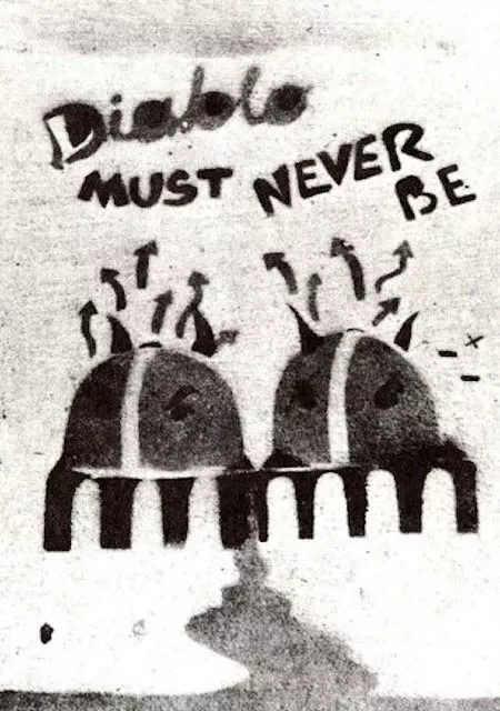 SF Bay Area 1983 Diablo Must Never Be ph R Johnson Community Mural mag