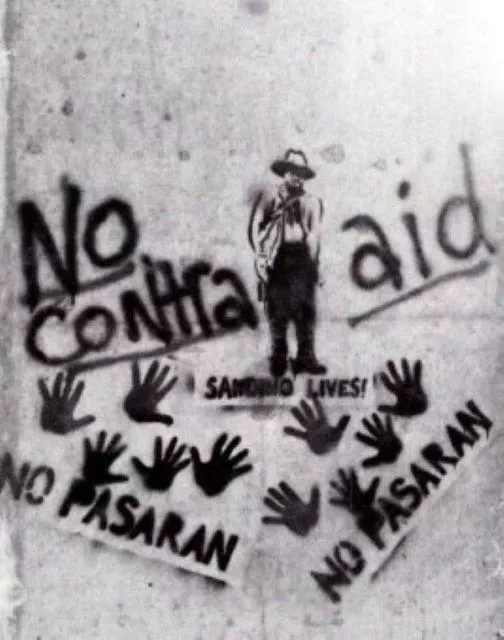 SF Bay Area 1987 No Contra Aid lg Community Mural mag