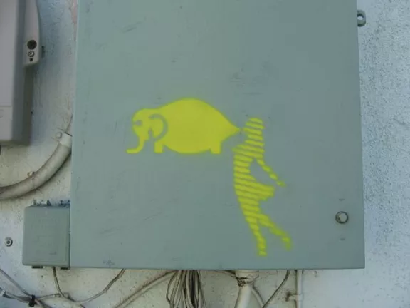 CA LA Venice Beach elephants 02