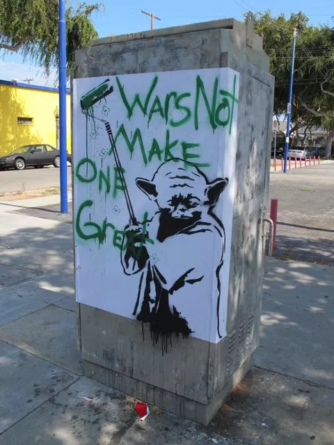 CA LA Culver City Star Wars Yoda paste