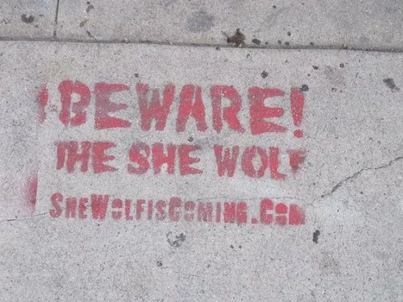 CA LA Echo Park BEWARE advert
