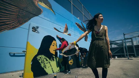 CA LA Jess Chen et al - yellow-billed cuckoo mural 03