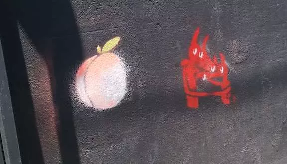 LA CA Peach and demons