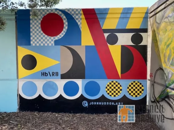 CA LA Hermosa Beach Herondo St Murals John Hudson