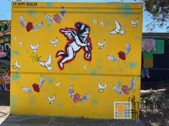 CA LA Hermosa Beach Herondo St Murals LA Hope Dealer