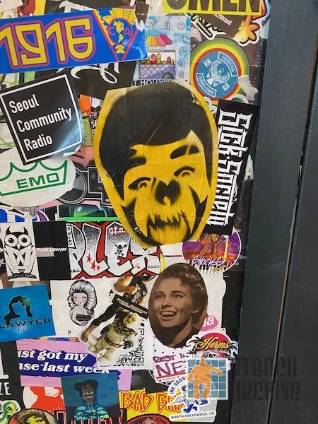 CA LA Hollywood Creepy sticker