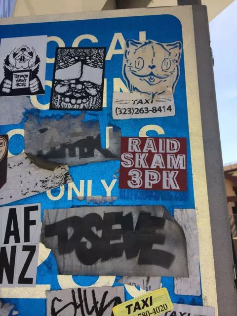 CA LA Highland Park cat DSEVE sticker