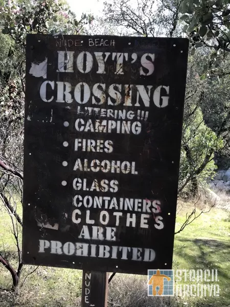 CA Nevada City Hoyts Crossing sign