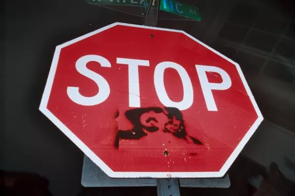 FL The Ghost Rambo stop sign