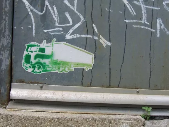 IN Bloomington semi sticker