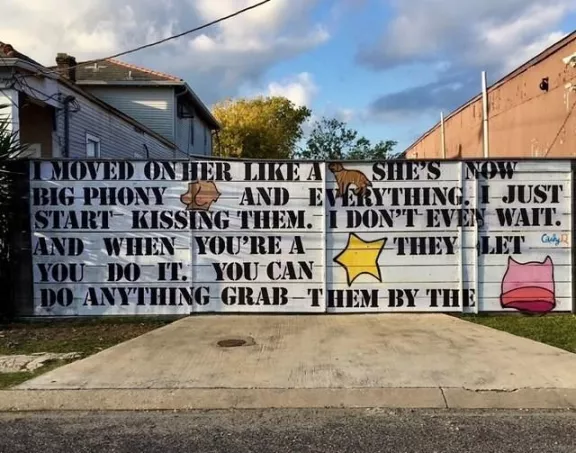LA New Orleans Neal Morris Cashy D antiTrump mural