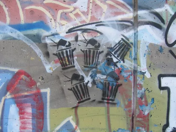 MO St. Louis Flood Wall trash TV