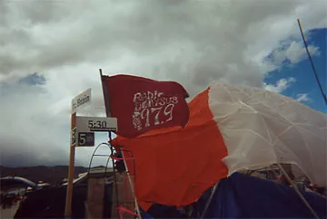 Burning Man 2002 97.9 radio flag