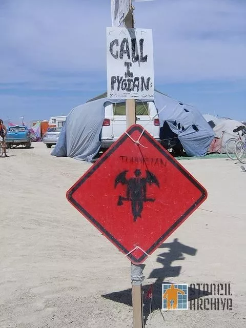 Burning Man 2006 devil in a suit