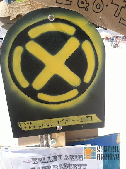 Burning Man 2013 X sign