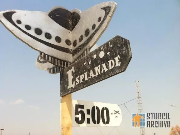 Burning Man 2013 street sign 01