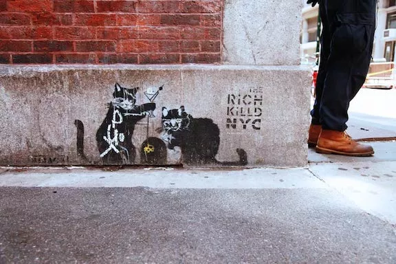 NYC Banksy spoof ph J Rojo for BSA