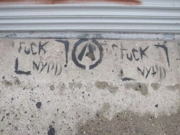 NYC circle A f_ck NYPD