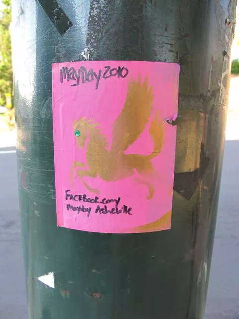 NC Asheville May Day 2010 pasteup