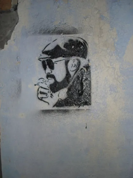 NC Asheville Bearded Man Smoking