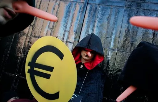Occupy Amsterdam NL euro symbol