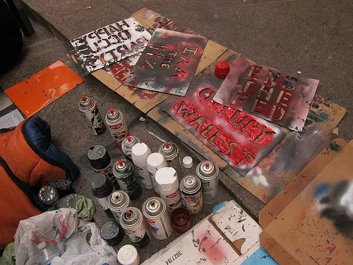 Occupy Wall Street stencils