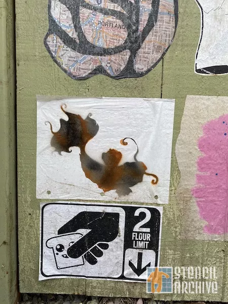 OR Portland koi fish wheatpaste