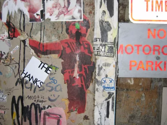 WA Seattle Red Wheatpaste