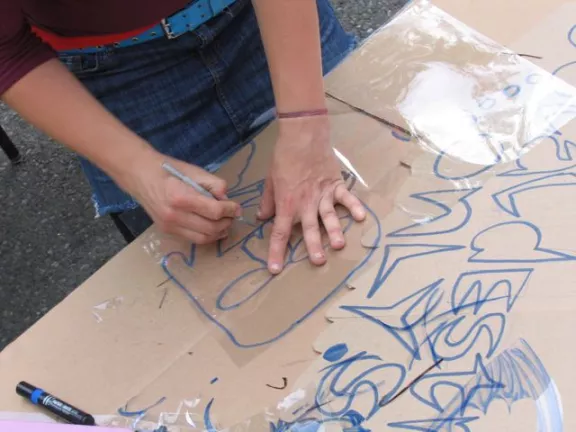WA Seattle Stencil Jam cutting face