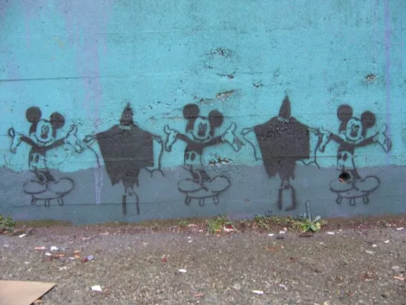 WA Seattle Stencil Jam Mickey and Abu Ghraib